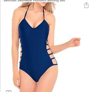 Navy blue one piece swim